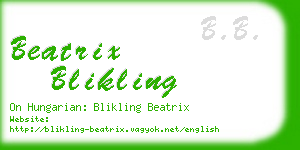 beatrix blikling business card